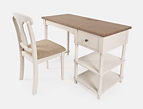 Jofran Inc. Grafton Farms USB Charging Desk and Chair Set Off-white