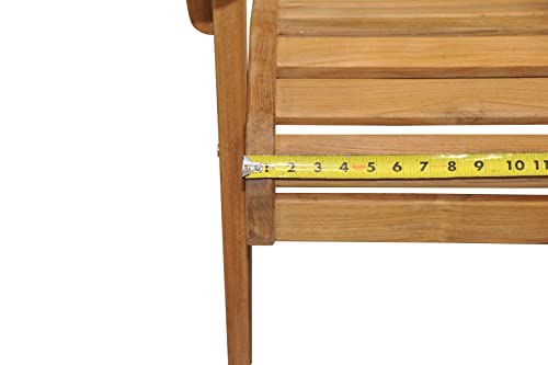 GOLDENTEAK Premium Teak Adirondack Chairs - Pair Golden Honey Brown