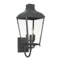 Crystorama Dumont 3 Light Outdoor Sconce Graphite