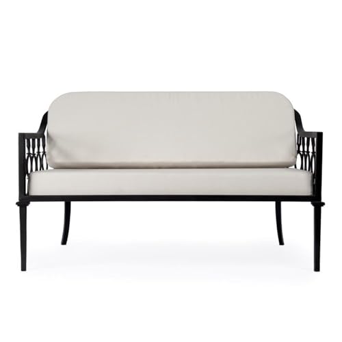 Home Square 2-Piece Outdoor Loveseat and Lounge Chair Set Black
