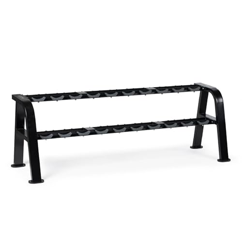 Titan Fitness 2 Tier Saddle-Style Dumbbell Weight Rack Black