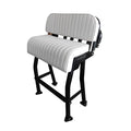 Krypt Towers 29" Leaning Post Bench Seat with 4 Rod Holders Heavy Duty Black Aluminum
