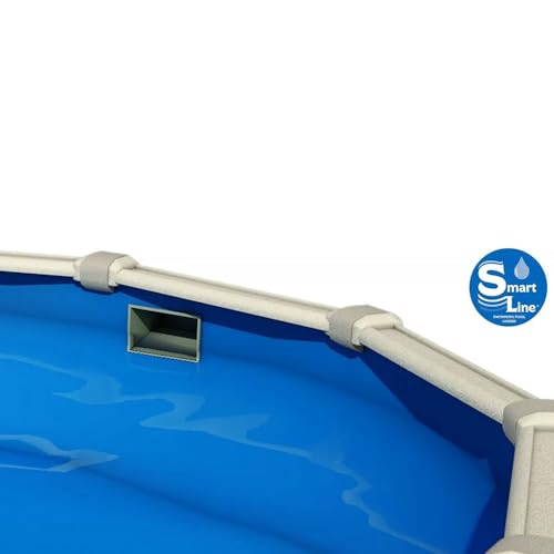 Lake Effect Pools Aqua Brook Above-Ground Swimming Pool Bundle Blue