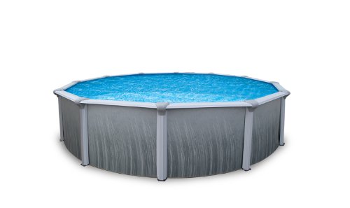 Blue Wave NB2610 Martinique Round Steel Wall Above Ground Pool w/ 7-in Top Blue Gray
