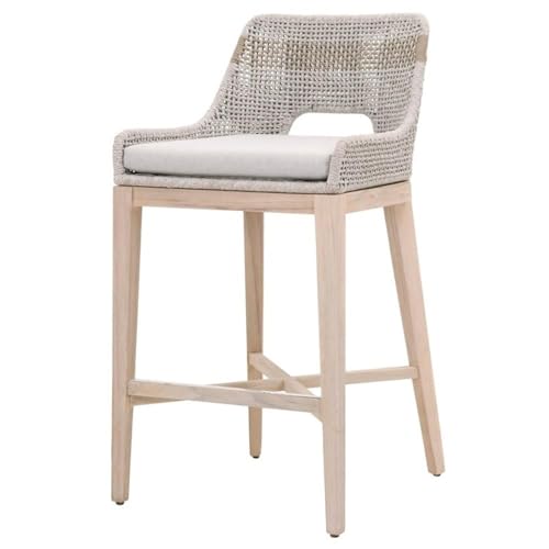 Home Square 31" Wood Outdoor Barstool Set of 3 Gray