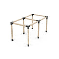 TOJAGRID Double Pergola Kit for 6x6 Wood Posts Black