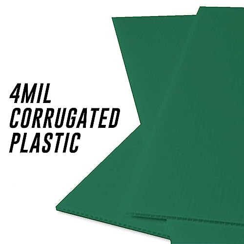 VictoryStore 18” x 24” Corrugated Plastic Blank Yard Signs Green 200-Pack