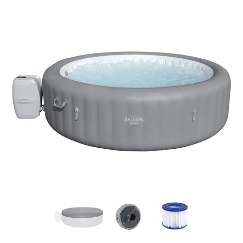 Bestway SaluSpa Grenada AirJet Inflatable Hot Tub 6-8 Person Grey