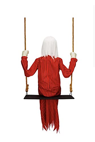 At homes Halloween Ghostly Swing Girl Prop with Swinging Mechanism Multicolor