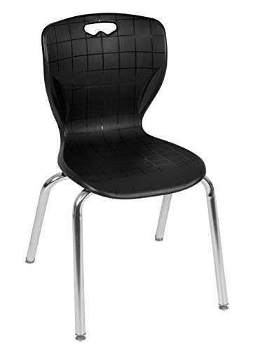 Regency Height Adjustable Classroom Table Set with 2 Andy Chairs Grey/Black