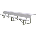 BSN TACVPI Aluminum Players Bench 21ft with Storage Shelf White