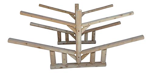 Log Kayak Rack 2-Sunfish Sailboat + 2 Canoes or Kayak Rack Unfinished