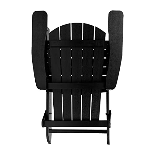 Flash Furniture Charlestown Folding Adirondack Chair Set of 4 Black
