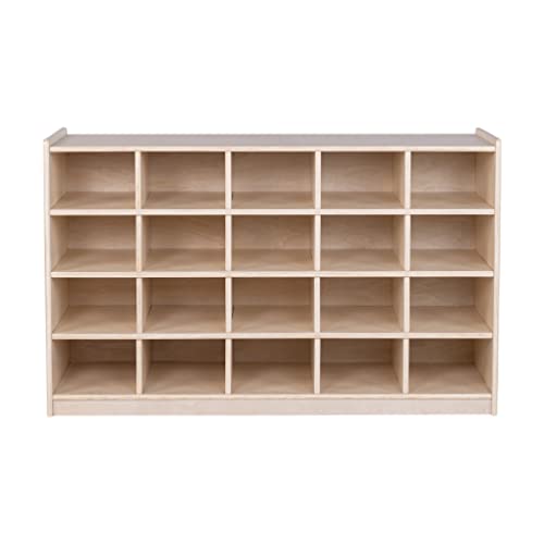 Angeles Mobile 20-Section Cubby Storage Wooden