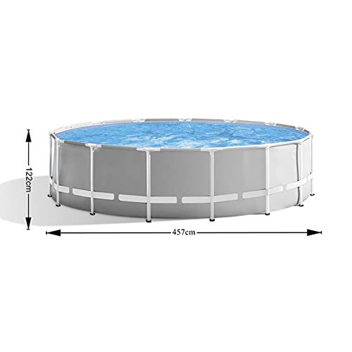 FFCJJDS 12-Foot Metal Frame Above Ground Swimming Pool with Filter Pump