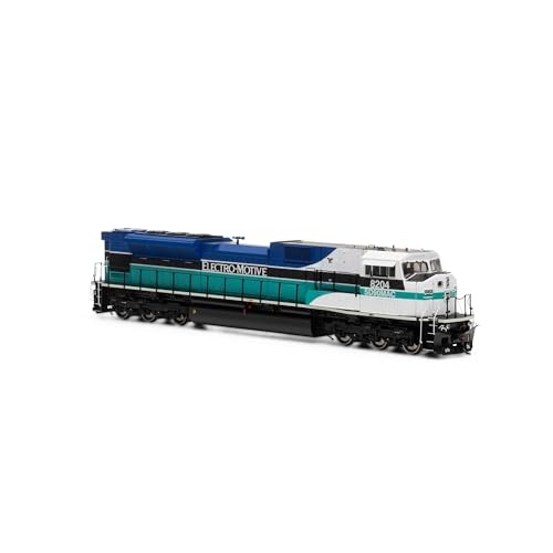 Athearn HO G2 SD90MAC-H Phase I Locomotive w/DCC & Sound EMDX #8204 Blue/Teal/White/Black