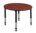 Regency Height Adjustable Round Classroom Table 48" Sangria
