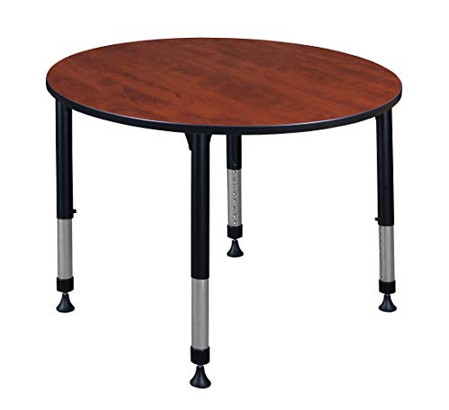 Regency Height Adjustable Round Classroom Table 48" Sangria