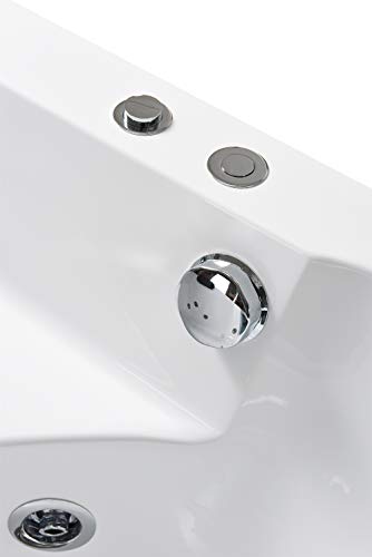 SIMBASHOPPING USA Whirlpool Bathtub Hydrotherapy 2 Persons 10 Water Jets Hot Tub 59" - Marbella