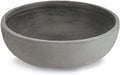 Crescent Garden Orinoco Double-Walled Plant Bowl 40-Inch Weathered Concrete