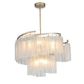 Maxim Victoria Nine Light Pendant 33 Inches Wide Golden Silver