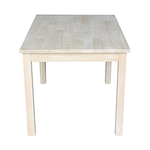 IC INTERNATIONAL CONCEPTS Table with 4 Mission Juvenile Chairs Unfinished