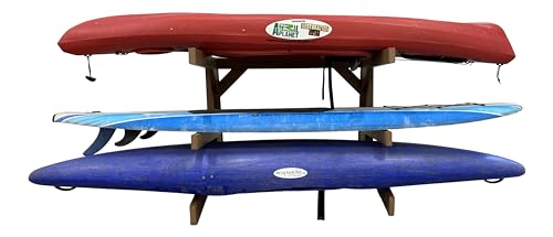 Log Kayak Rack One-Sided Recycled Poly Kayak Rack Nutmeg Brown