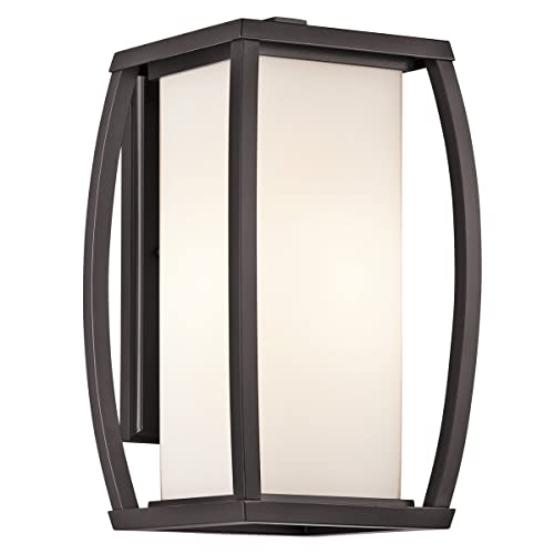 Kichler Bowen Outdoor Wall 1-Light Fixture Architectural Bronze 14.75-Inch