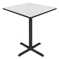 Regency Cain 36" Square Cafe Table White