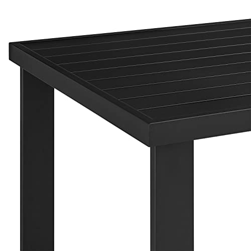 Armen Living Alegria Outdoor 5-Piece Aluminum & Rope Bar Set Black