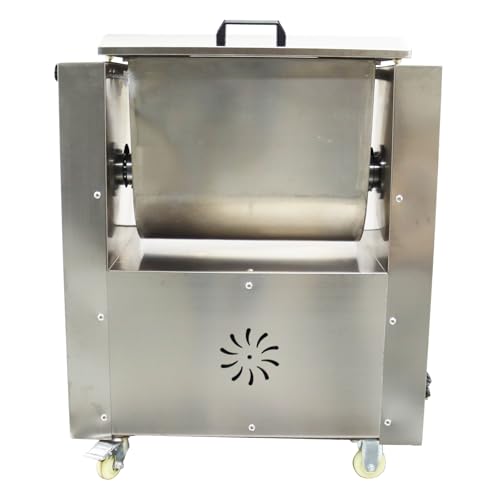 HayWHNKN Electric Meat Mixer 50L Stainless Steel Commercial Stuffing Machine Silver