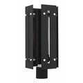Livex Black Outdoor Post Top Lantern Nickel