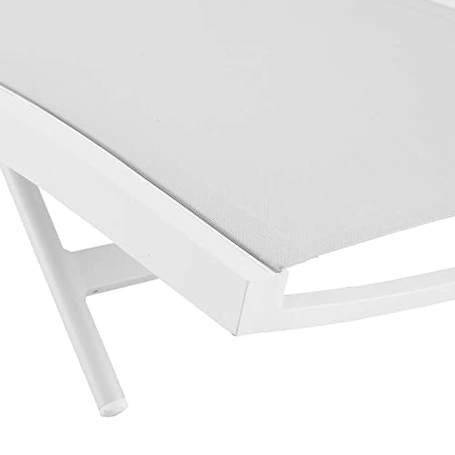 Modway Glimpse Outdoor Patio Mesh Chaise Lounge Set of 4 White