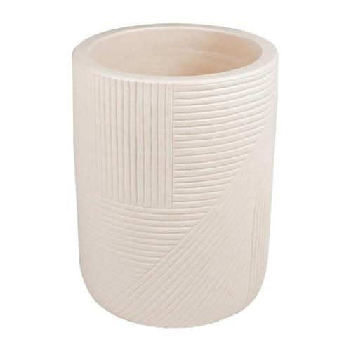 Seasonal Living Provenance Signature Ceramic 2-Piece Textured Planters Cream