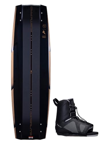 Hyperlite Rusty Pro Mens Wakeboard 143 W/Team OT Bindings Black/Gold 143cm