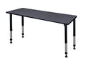 Regency Kitt Height Adjustable Classroom Table 60" x 24" Slate