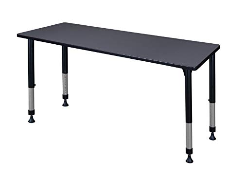 Regency Kitt Height Adjustable Classroom Table 60" x 24" Slate