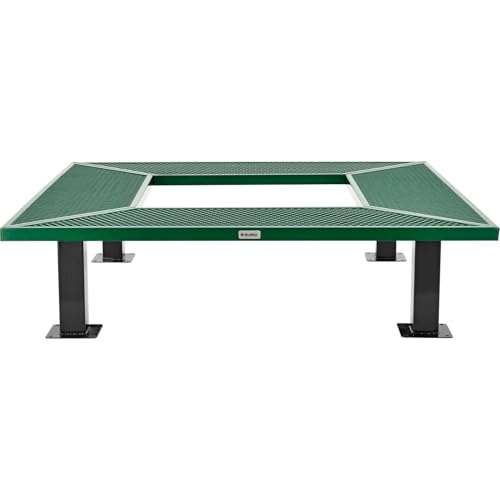 Global Industrial 6" Square Outdoor Tree Bench Expanded Metal Green