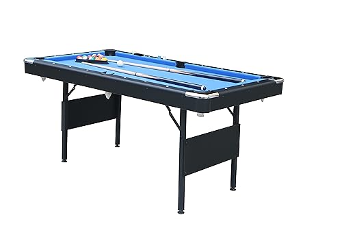 MRISN 3-in-1 Multi Game Table Pool Billiard Table Tennis Black+Blue
