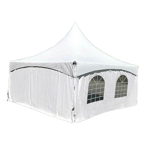 TentandTable 20' x 20' High Peak Frame Deluxe Canopy Tent with Sidewalls White