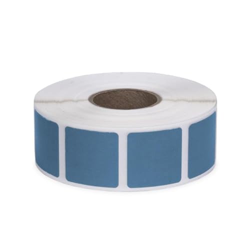 Law Roll of 1000 7/8 Inch Square Target Pasters Light Blue