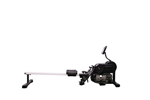 WaveFit Swell Series Water Rower R100 Indoor Rowing Machine with Bluetooth Connectivity, 300 lb Weight Capacity