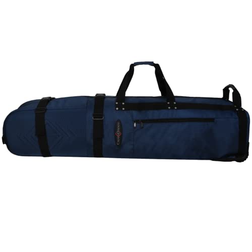 CaddyDaddy First Class Premium Soft-Sided Travel Cover Blue w/North Pole