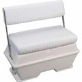 Moeller Deluxe Permanent Mount Swing Back Cooler Livewell Boat Seat White 50-Quart