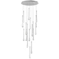 ET2 Stillo 27W 18 LED Pendant Light 18" Tall 25.5" Wide Satin Nickel Finish Silver