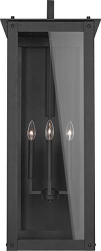 Capital Lighting Fixture Company Hunt Urban/Industrial Outdoor Wall Lantern 4-Light Clear Glass Black
