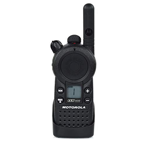 Motorola Solutions 6 Pack CLS1410 Walkie Talkie Radios with Headsets & 6-Bank Charger Black