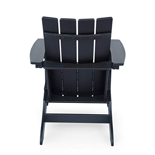 Christopher Knight Home Robert Outdoor Contemporary Adirondack Chair Set of 2 Matte Black