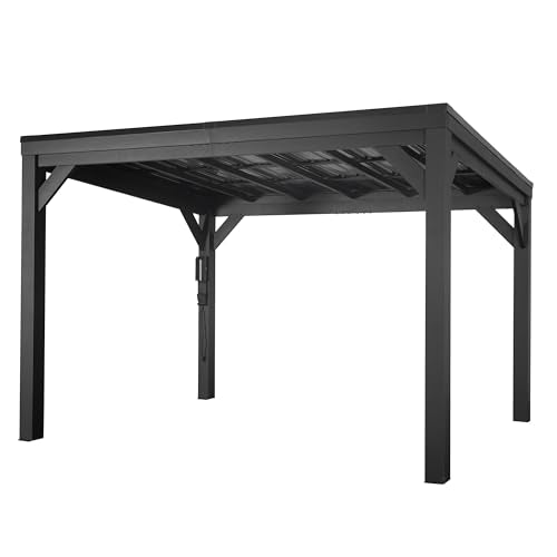 Backyard Discovery Stonebridge Galvanized Steel Outdoor Gazebo Pavilion Black