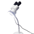 NSKI Dental Lab Binocular Microscope 10X with 5W LED Light 360° Revolving Head